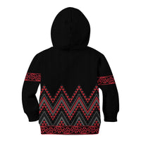 Red Aotearoa Mangopare Kowhaiwhai and Niho Taniwha Kid Hoodie Maori New Zealand LT14 - Polynesian Pride