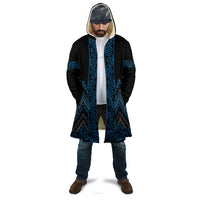 Blue Aotearoa Mangopare Kowhaiwhai Niho Taniwha Cloak Maori New Zealand - Polynesian Pride