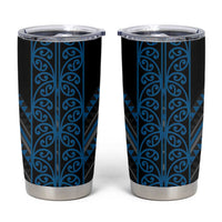 Blue Aotearoa Mangopare Kowhaiwhai and Niho Taniwha Tumbler Cup Maori New Zealand LT14 Blue - Polynesian Pride