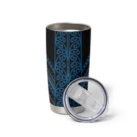Blue Aotearoa Mangopare Kowhaiwhai and Niho Taniwha Tumbler Cup Maori New Zealand LT14 - Polynesian Pride