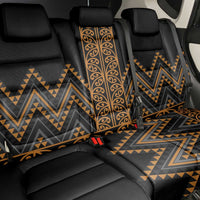 Gold Aotearoa Mangopare Kowhaiwhai and Niho Taniwha Back Car Seat Cover Maori New Zealand LT14 - Polynesian Pride