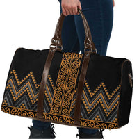 Gold Aotearoa Mangopare Kowhaiwhai Niho Taniwha Travel Bag Maori New Zealand LT14 - Polynesian Pride