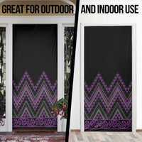 Purple Aotearoa Mangopare Kowhaiwhai Niho Taniwha Door Cover Maori New Zealand LT14 - Polynesian Pride