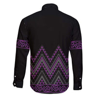 Purple Aotearoa Mangopare Kowhaiwhai and Niho Taniwha Family Matching Mermaid Dress and Hawaiian Shirt Maori New Zealand LT14 - Polynesian Pride