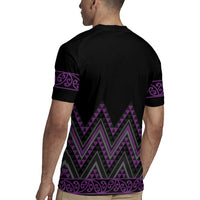 Purple Aotearoa Mangopare Kowhaiwhai and Niho Taniwha Rugby Jersey Maori New Zealand LT14 - Polynesian Pride