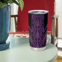 Purple Aotearoa Mangopare Kowhaiwhai and Niho Taniwha Tumbler Cup Maori New Zealand LT14 - Polynesian Pride