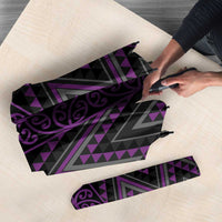 Purple Aotearoa Mangopare Kowhaiwhai Niho Taniwha Umbrella Maori New Zealand - Polynesian Pride