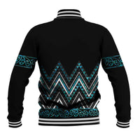 Paua Shell Aotearoa Mangopare Kowhaiwhai and Niho Taniwha Baseball Jacket Maori New Zealand
