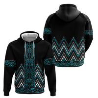 Paua Shell Aotearoa Mangopare Kowhaiwhai and Niho Taniwha Hoodie Maori New Zealand LT14 - Polynesian Pride