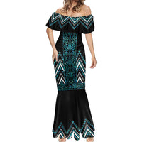 Paua Shell Aotearoa Mangopare Kowhaiwhai and Niho Taniwha Mermaid Dress Maori New Zealand LT14 - Polynesian Pride