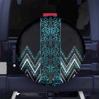 Paua Shell Aotearoa Mangopare Kowhaiwhai and Niho Taniwha Spare Tire Cover Maori New Zealand LT14 No hole Turquoise - Polynesian Pride