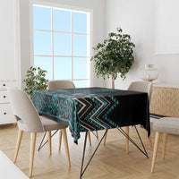 Paua Shell Aotearoa Mangopare Kowhaiwhai and Niho Taniwha Tablecloth Maori New Zealand
