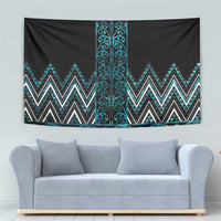 Paua Shell Aotearoa Mangopare Kowhaiwhai and Niho Taniwha Tapestry Maori New Zealand
