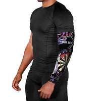 Personalised New Zealand Darts Arm Sleeves Ngutukaka Manaia Taniko Luxury Purple - Polynesian Pride
