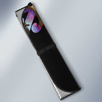 Personalised New Zealand Darts Auto Sun Shade Ngutukaka Manaia Taniko Luxury Purple - Polynesian Pride