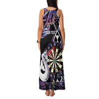 Personalised New Zealand Darts Family Matching Tank Maxi Dress and Hawaiian Shirt Ngutukaka Manaia Taniko Luxury Purple LT14 - Polynesian Pride