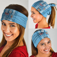 Fiji Day 1970 Neck Gaiter For Fiji Ever Fiji Tapa Pattern Blue LT14 - Polynesian Pride