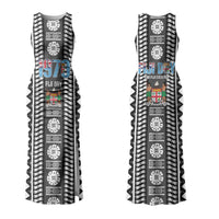 Fiji Day 1970 Family Matching Tank Maxi Dress and Hawaiian Shirt For Fiji Ever Fiji Tapa Pattern White