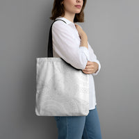 Tonga White Sunday Tote Bag Fakame Tongan Ngatu Turtle LT14 - Polynesian Pride