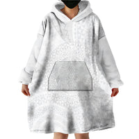 Tonga White Sunday Wearable Blanket Hoodie Fakame Tongan Ngatu Turtle LT14 - Polynesian Pride