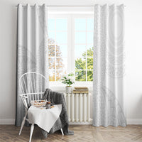 Tonga White Sunday Window Curtain Fakame Tongan Ngatu Turtle