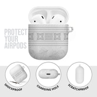 Samoa White Sunday AirPods Case Lotu Tamaiti Samoan Siapo Teuila Flowers LT14 - Polynesian Pride