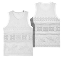 Samoa White Sunday Basketball Jersey Lotu Tamaiti Samoan Siapo Teuila Flowers LT14 - Polynesian Pride