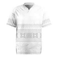 Samoa White Sunday Rugby Jersey Lotu Tamaiti Samoan Siapo Teuila Flowers LT14 White - Polynesian Pride
