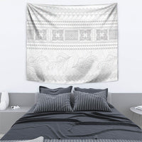 Samoa White Sunday Tapestry Lotu Tamaiti Samoan Siapo Teuila Flowers LT14 - Polynesian Pride