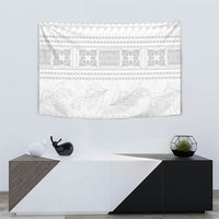 Samoa White Sunday Tapestry Lotu Tamaiti Samoan Siapo Teuila Flowers LT14 - Polynesian Pride