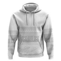 Samoa White Sunday Zip Hoodie Lotu Tamaiti Samoan Siapo Teuila Flowers LT14 Pullover Hoodie White - Polynesian Pride