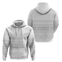 Samoa White Sunday Zip Hoodie Lotu Tamaiti Samoan Siapo Teuila Flowers LT14 - Polynesian Pride