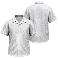 Niue White Sunday Family Matching Mermaid Dress and Hawaiian Shirt Aho Tapu Fanau Hiapo Pattern