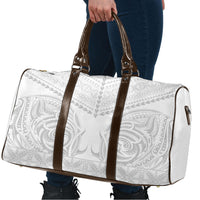 Niue White Sunday Travel Bag Aho Tapu Fanau Hiapo Pattern LT14 - Polynesian Pride