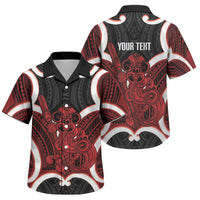 Whero Aotearoa Atua Tumatauenga Personalised Family Matching Long Sleeve Bodycon Dress and Hawaiian Shirt Maori God Of War Tiki With Taiaha