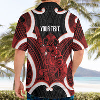 Whero Aotearoa Atua Tumatauenga Personalised Hawaiian Shirt Maori God Of War Tiki With Taiaha LT14 - Polynesian Pride