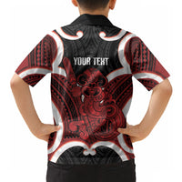 Whero Aotearoa Atua Tumatauenga Personalised Hawaiian Shirt Maori God Of War Tiki With Taiaha LT14 - Polynesian Pride