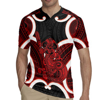 Whero Aotearoa Atua Tumatauenga Personalised Rugby Jersey Maori God Of War Tiki With Taiaha LT14 - Polynesian Pride