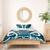 Kikorangi Aotearoa Atua Tumatauenga Personalised Bedding Set Maori God Of War Tiki With Taiaha LT14 - Polynesian Pride