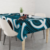Kikorangi Aotearoa Atua Tumatauenga Personalised Tablecloth Maori God Of War Tiki With Taiaha LT14 - Polynesian Pride