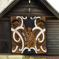 Karaka Aotearoa Atua Tumatauenga Personalised Quilt Maori God Of War Tiki With Taiaha LT14 - Polynesian Pride