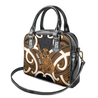 Karaka Aotearoa Atua Tumatauenga Personalised Shoulder Handbag Maori God Of War Tiki With Taiaha LT14 - Polynesian Pride