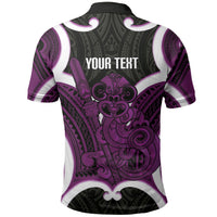 Waiporoporo Aotearoa Atua Tumatauenga Personalised Polo Shirt Maori God Of War Tiki With Taiaha