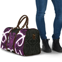 Waiporoporo Aotearoa Atua Tumatauenga Personalised Travel Bag Maori God Of War Tiki With Taiaha LT14 - Polynesian Pride