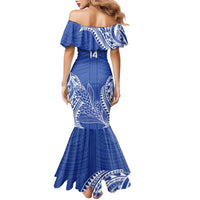 Custom Manu Samoa Rugby 2024 Family Matching Mermaid Dress and Hawaiian Shirt Go Champions Samoan Tattoo LT14 - Polynesian Pride