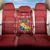 Custom Tonga Rugby 2024 Back Car Seat Cover Go Champions Ikale Tahi Ngatu Pattern LT14 One Size Red - Polynesian Pride