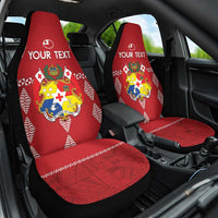 Custom Tonga Rugby 2024 Car Seat Cover Go Champions Ikale Tahi Ngatu Pattern LT14 One Size Red - Polynesian Pride