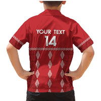 Custom Tonga Rugby 2024 Family Matching Mermaid Dress and Hawaiian Shirt Go Champions Ikale Tahi Ngatu Pattern LT14 - Polynesian Pride