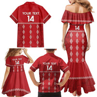 Custom Tonga Rugby 2024 Family Matching Mermaid Dress and Hawaiian Shirt Go Champions Ikale Tahi Ngatu Pattern LT14 - Polynesian Pride