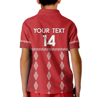 Custom Tonga Rugby 2024 Kid Polo Shirt Go Champions Ikale Tahi Ngatu Pattern